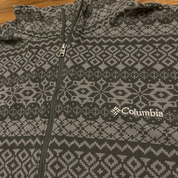 Columbia Pullover 1/4 Zip Tone On Tone Dark Gray Long Sleeve Wmn XL Shirt Cabin - Picture 3 of 9